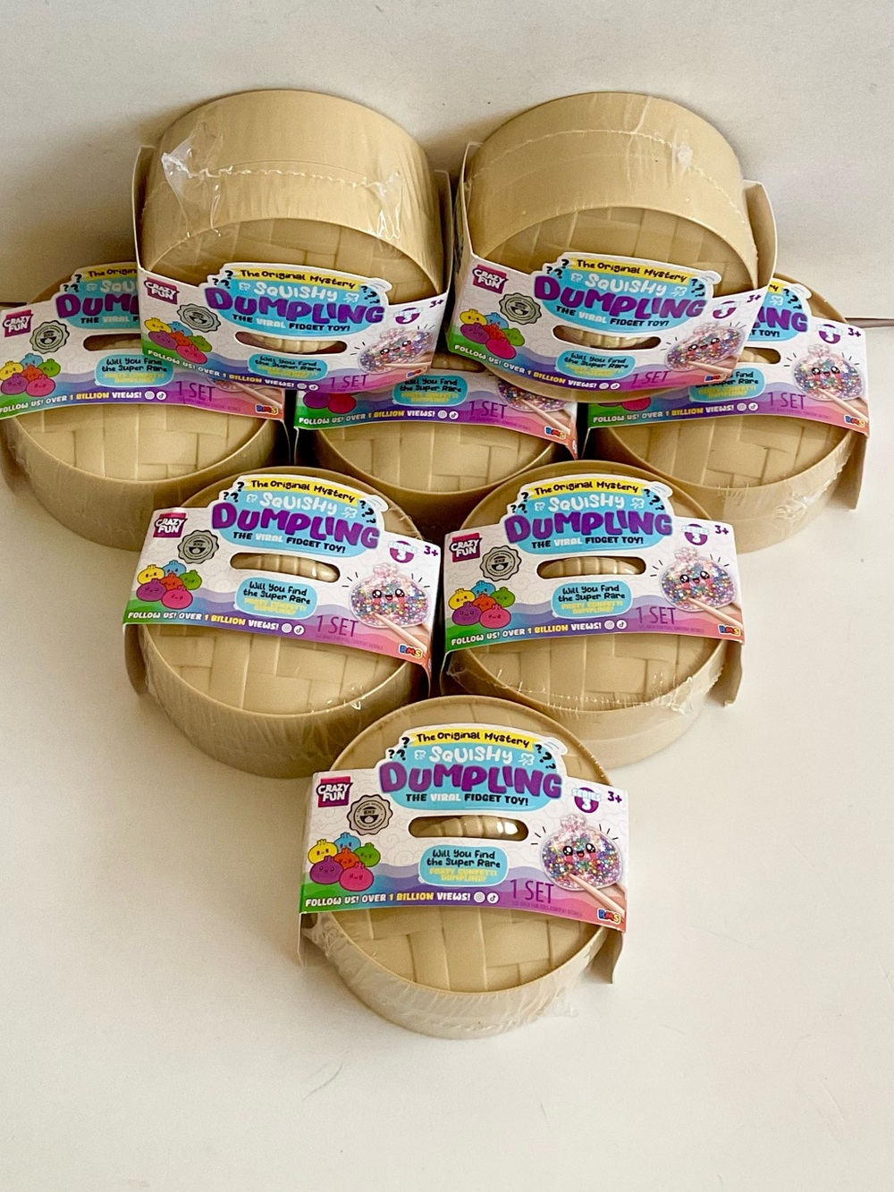 Lot/8 RMS Crazy Fun The Original Mystery Dumpling Party Confetti Edition Squishy